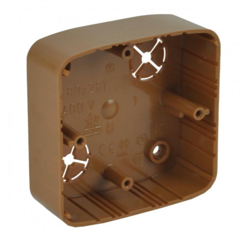 Коробка распределительная LK 80X28 T (I2) 80х80х28 мм (Цвет Дуб темный)